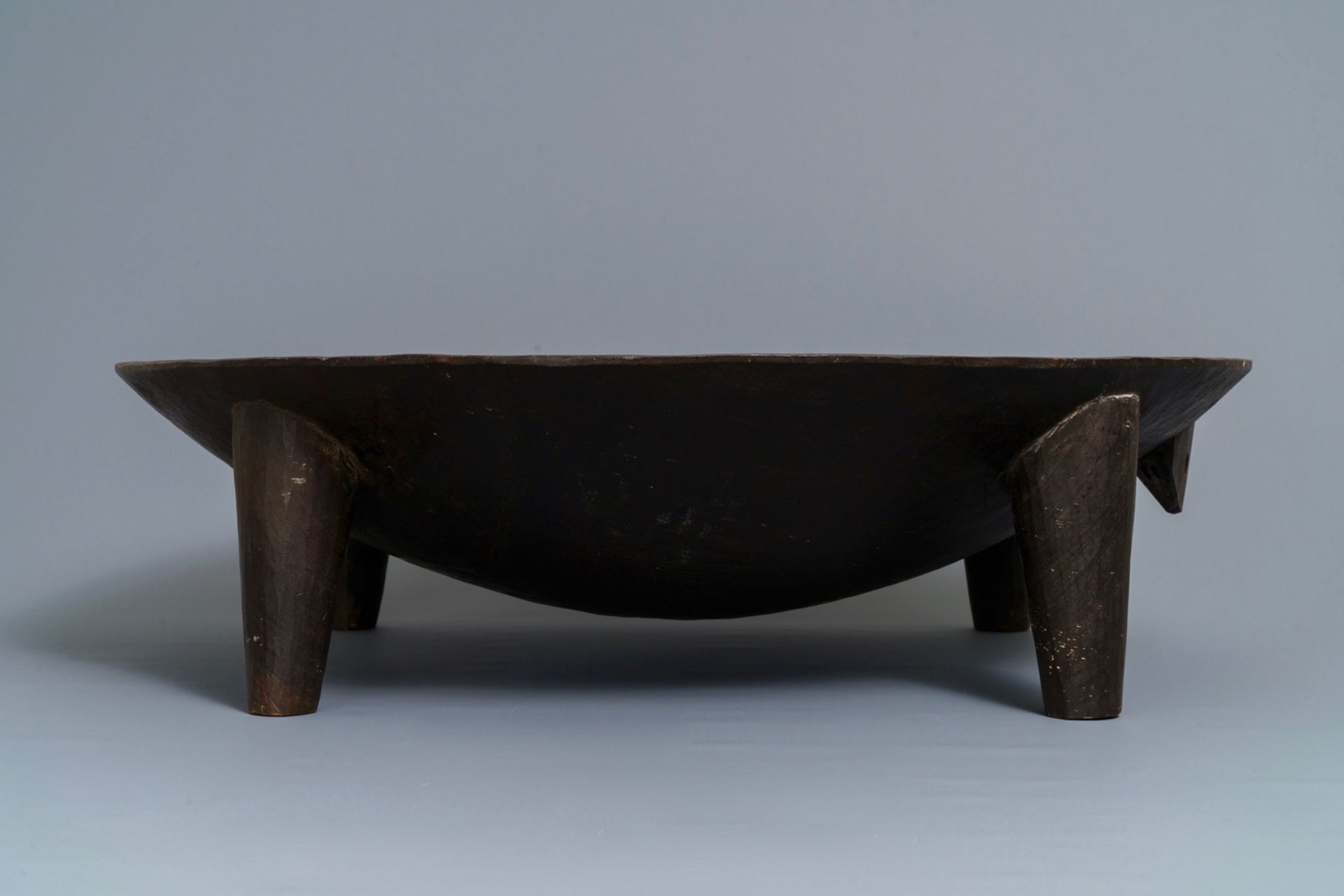 A large wooden Tanoa Dina or Kava bowl, Fiji, 19th C. - Image 3 of 8