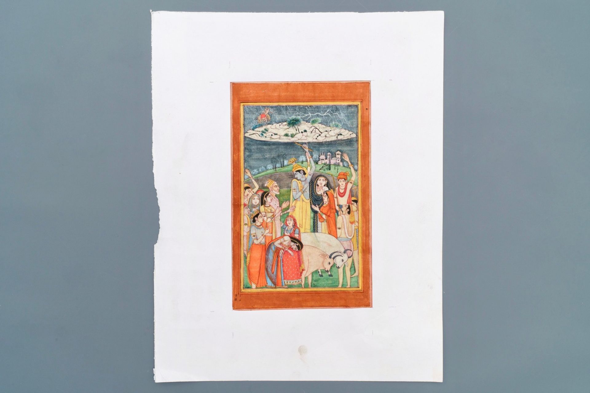 Seven Islamic and Persian miniature paintings on paper, 19/20th C. - Image 12 of 15