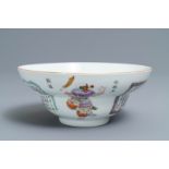 A Chinese famille rose 'Wu Shuang Pu' bowl, Xianfeng mark, 19/20th C.