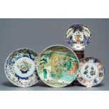 Four Chinese famille verte dishes, Kangxi