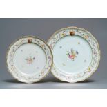 Two Chinese famille rose Portuguese market armorial dishes, Qianlong