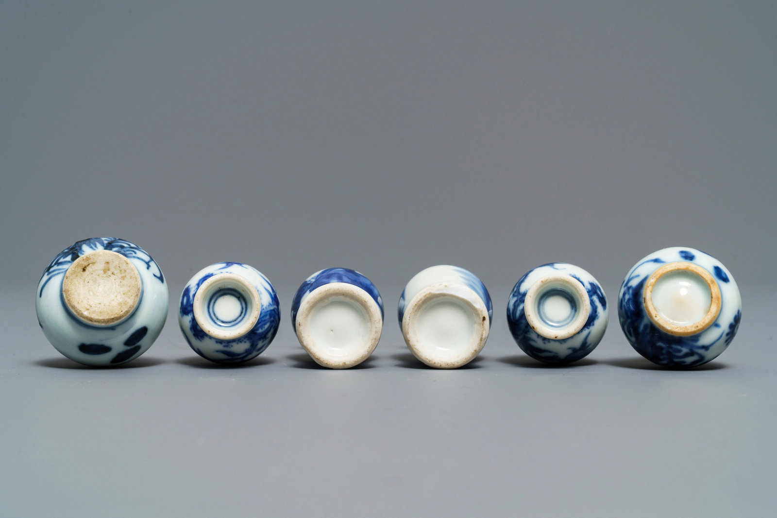 Nine Chinese blue & white miniature vases, 'Amsterdams bont' teapot and a milk jug, Kangxi & later - Image 9 of 15