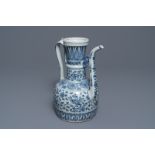 A Chinese blue and white ewer for the Islamic market, probably Hongzhi