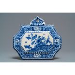 A Dutch Delft blue and white plaque, 1st half 18th C.