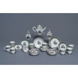 A 37-piece Chinese grisaille 'Jupiter' tea service, Qianlong