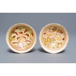 Two Chinese polychrome Cizhou bowls with floral designs, Jin/Yuan