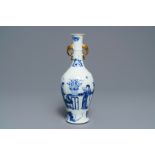 A Chinese blue and white 'Long Eliza' vase, Kangxi