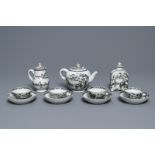 An 11-piece Chinese 'European subject' tea service, Qianlong