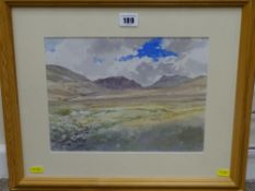 JEREMY YATES watercolour - titled 'Under the Moelwyns'