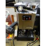 Classic Gaggia stainless steel coffee machine E/T