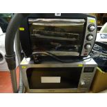 Delonghi stainless steel finish microwave oven and a Bush tabletop oven/grill E/T