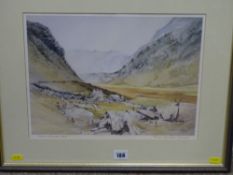 MALCOLM EDWARDS limited edition (86/250) print - titled 'Nant Ffrancon Pass', signed in pencil