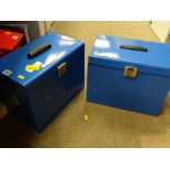 Two metal suspension file portable cases