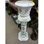 Italian pottery jardiniere and stand