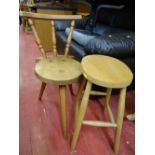 Stickback bar type stool and one other