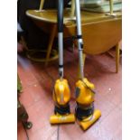 Two similar MAX Dirtbuster vacuum cleaners E/T