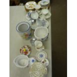 Collection of Chokin ware plates, decorative planters with commemorative and other teaware