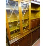 Yew wood glass topped lounge unit