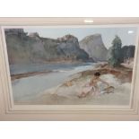 SIR WILLIAM RUSSELL FLINT framed print - semi nude female bathing