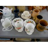 Mixed selection of china and pottery teaware
