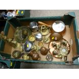 Box of vintage metalware