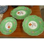 Set of five early Victorian decorative plates