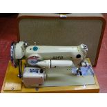 Cased vintage Alfa sewing machine