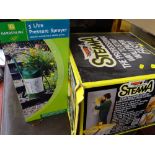 Earlex steamer wallpaper stripper and a 5 litre pressure garden sprayer E/T