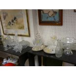 Large parcel of pressed glassware