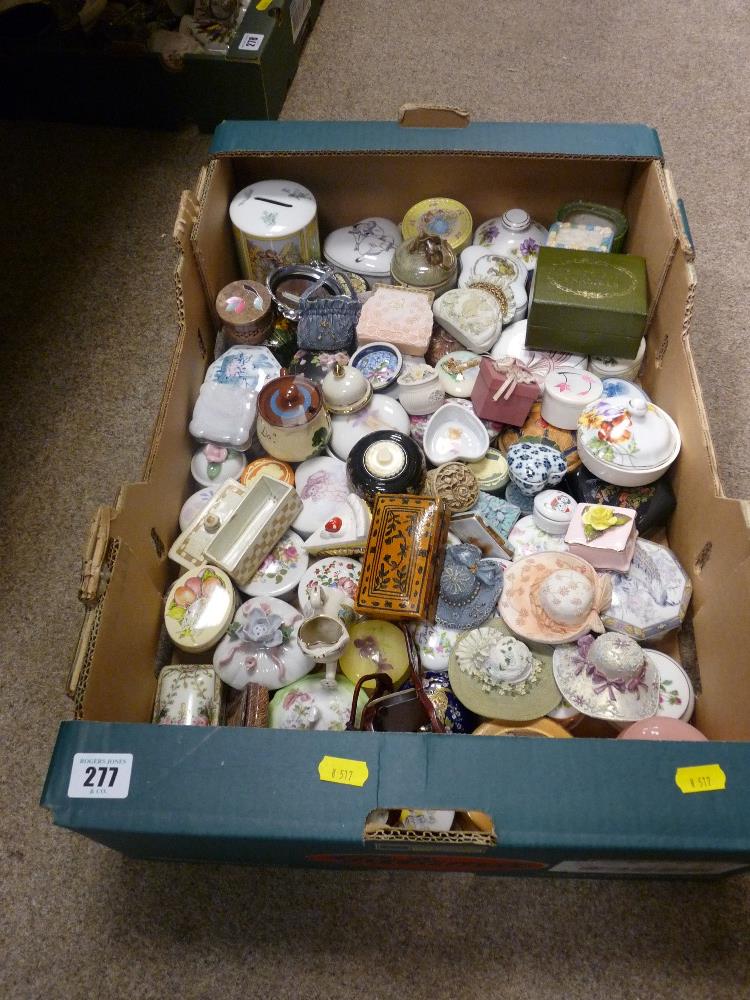 Good collection of colourful trinket boxes etc
