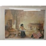 SIR WILLIAM RUSSELL FLINT limited edition (334/850) print - two young women, one semi nude with a