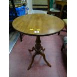 Vintage circular topped mahogany tripod table