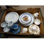 Quantity of Denby and other stoneware dinnerware and a Queen Anne part teaset