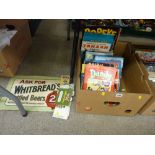 Collection of children's annuals, small quantity of Action Man accessories and a printed paper