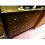 Neat vintage oak combination sideboard