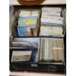 Three shoeboxes of British and foreign postcards