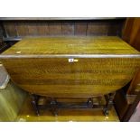 Well presented oak barley twist gate leg dining table