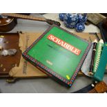 Vintage Corinthian 10 bagatelle board, a Scrabble Deluxe with electronic timer, a Hohner Melodica