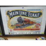 Framed advertising print for Main Line Flake