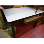 Enamel top single drawer kitchen table