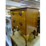 Antique style oak two drawer side chest