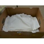 Box of vintage linen