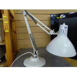 White finished metal anglepoise lamp E/T