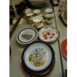 Quantity of decorative wall plates and a Royal Albert 'Old Country Roses' part teaset