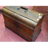 Wooden cased vintage sewing machine