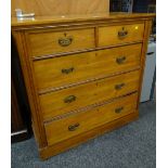A vintage chest of three long & two short drawers Condition reports are provided on request by email