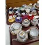 A parcel of decorative Oriental eggshell teaware & a quantity of cabinet cups & saucers Condition