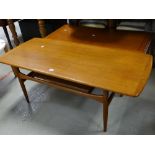 A G-Plan or style teak Long John coffee table & another Condition reports are provided on request by