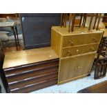 A mid-century chest of four drawers & similar period tall-boy Condition reports are provided on