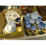 A parcel of Wedgwood Jasperware, a parcel of mixed pottery & china including Spode teapot together